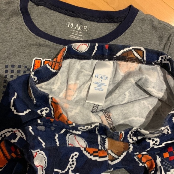 2 Boys Children’s Place Summer Sports Short Sleeve Pajama Set Bundle B - size 14 - Picture 15 of 16